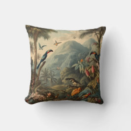  botanische scène van Toucans en Flowers Kussen