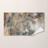 Botanische scène van zebra's in een oase bad handdoek (Handdoek)