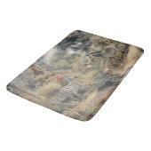 Botanische scène van zebra's in een oase badmat (Gekanteld)