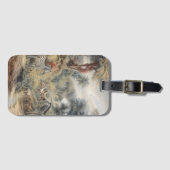 Botanische scène van zebra's in een oase bagagelabel (Voorkant (horizontaal))