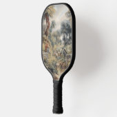 Botanische scène van zebra's in een oase pickleball paddle (Links)