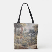 Botanische scène van zebra's in een oase tote bag (Achterkant)