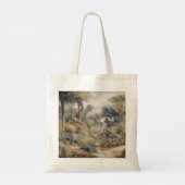 Botanische scène van zebra's in een oase tote bag (Achterkant)