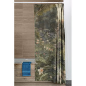 Botanische scène van zwanen in een Engelse tuin Douchegordijn