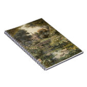 Botanische scène van zwanen in een Engelse tuin Notitieboek (Rechterzijde)