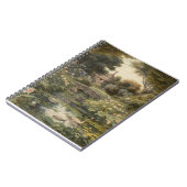 Botanische scène van zwanen in een Engelse tuin Notitieboek (Linkerzijde)