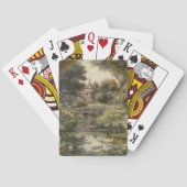 Botanische scène van zwanen in een Engelse tuin Pokerkaarten (Achterkant)