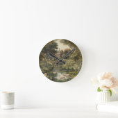 Botanische scène van zwanen in een Engelse tuin Ronde Klok (Huis)