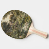 Botanische scène van zwanen in een Engelse tuin Tafeltennisbatje (Zijkant)