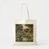 Botanische scène van zwanen in een Engelse tuin Tote Bag (Voorkant)