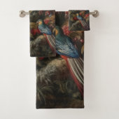  botanische scène vogelbloemen in het paradijs bad handdoek (Insitu)