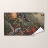  botanische scène vogelbloemen in het paradijs bad handdoek (Handdoek)