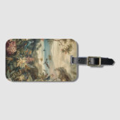 botanische scène vogelbloemen in het paradijs bagagelabel (Voorkant (horizontaal))