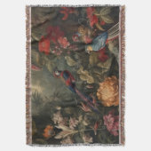  botanische scène vogelbloemen in het paradijs deken (Voorkant Verticaal)