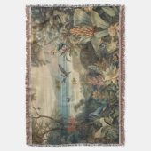  botanische scène vogelbloemen in het paradijs deken (Voorkant Verticaal)