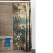  botanische scène vogelbloemen in het paradijs douchegordijn