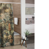  botanische scène vogelbloemen in het paradijs douchegordijn