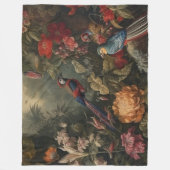  botanische scène vogelbloemen in het paradijs fleece deken (Voorkant)