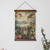  botanische scène vogelbloemen in het paradijs hangend wandkleed