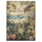  botanische scène vogelbloemen in het paradijs klembord (Achterkant)