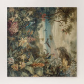  botanische scène vogelbloemen in het paradijs legpuzzel (Horizontaal)