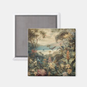  botanische scène vogelbloemen in het paradijs magneet (Voorkant / Achterkant)