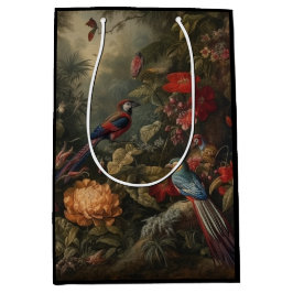  botanische scène vogelbloemen in het paradijs medium cadeauzakje