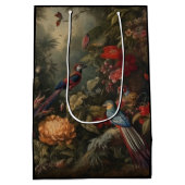  botanische scène vogelbloemen in het paradijs medium cadeauzakje (Achterkant)