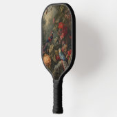  botanische scène vogelbloemen in het paradijs pickleball paddle (Links)