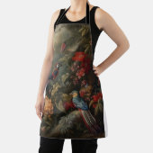  botanische scène vogelbloemen in het paradijs schort (Insitu)