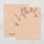 Botanische schaduw - Oranje Notitiekaartje (Voorkant / Achterkant)