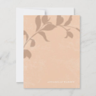 Botanische schaduw - Oranje Notitiekaartje