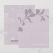Botanische schaduw - Paarse dames Notitiekaartje (Voorkant / Achterkant)