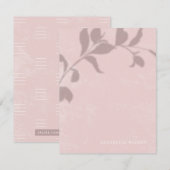 Botanische schaduw Vrouwen Stationery - Roze Notitiekaartje (Voorkant / Achterkant)