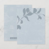 Botanische schaduw Vrouwenkreeft - Blauw Notitiekaartje (Voorkant / Achterkant)