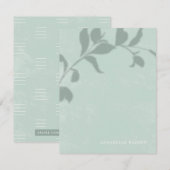 Botanische schaduw Vrouwenverhalen - Groen Notitiekaartje (Voorkant / Achterkant)