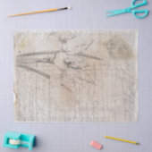 Botanische schets antiek papier voor ontkoppeling  (Craft)