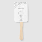 Botanische schets Ceremony Program Hand Fan Handwaaier (Voorkant)