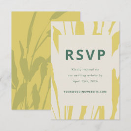 Botanische schets Citrus bruiloft RSVP kaart