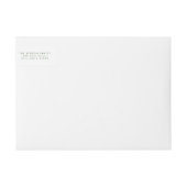 Botanische schets groen omhulsel rond adreslabel (Voorkant)