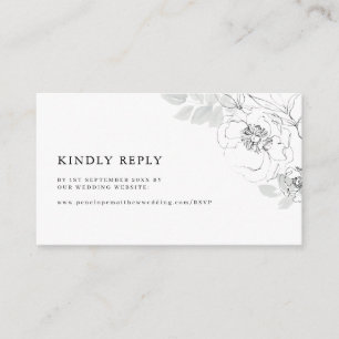 Botanische schets Website RSVP-behuizing Informatiekaartje