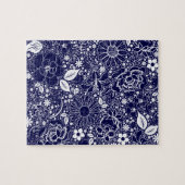 Botanische schoonheden Blauw Legpuzzel (Horizontaal)