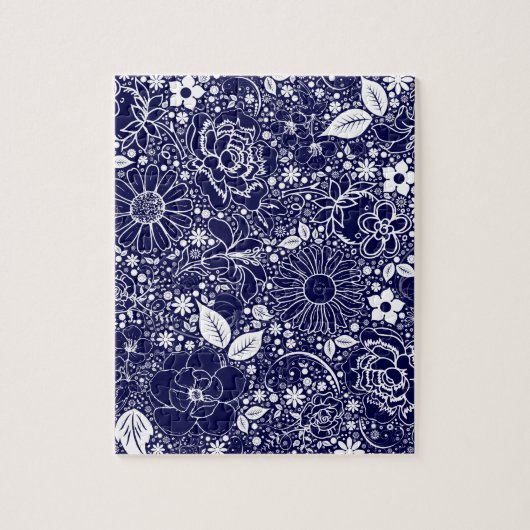 Botanische schoonheden Blauw Legpuzzel (Verticaal)