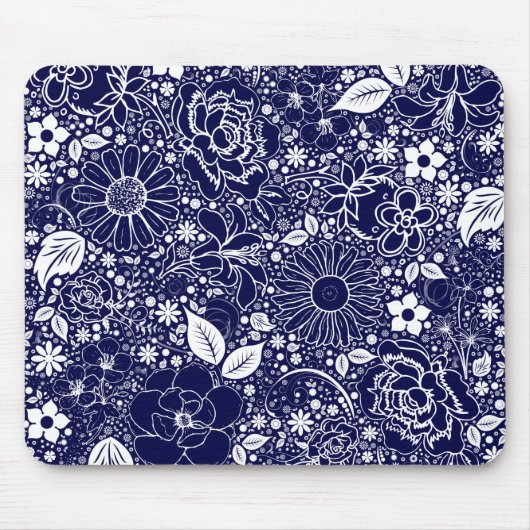 Botanische schoonheden Blauw Muismat (Voorkant)