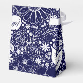 Botanische schoonheden Blue RIBBON FAVOR BOX Bedankdoosjes (Achterkant)