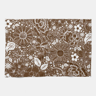 Botanische schoonheden Brown Kitchen Towel Theedoek