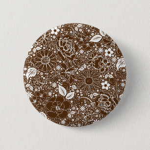 Botanische schoonheden Bruin PinBack Button