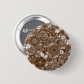 Botanische schoonheden Bruin PinBack Button (Voorkant /achterkant)
