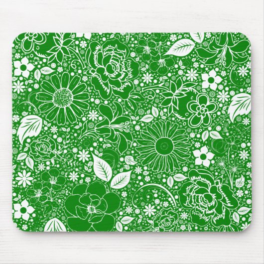 Botanische schoonheden Groene Mousepad Muismat (Voorkant)