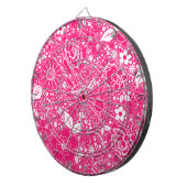 Botanische schoonheden Hot Pink Dartbord (Voorkant Rechts)